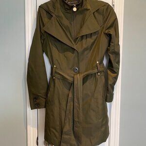 INC International Concepts Olive Green Belted Trench Coat – Size S